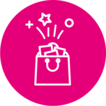 Icon mit Shoppingbag für Onlineshopping