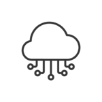 Icon Cloud mit Abzweigungen unten